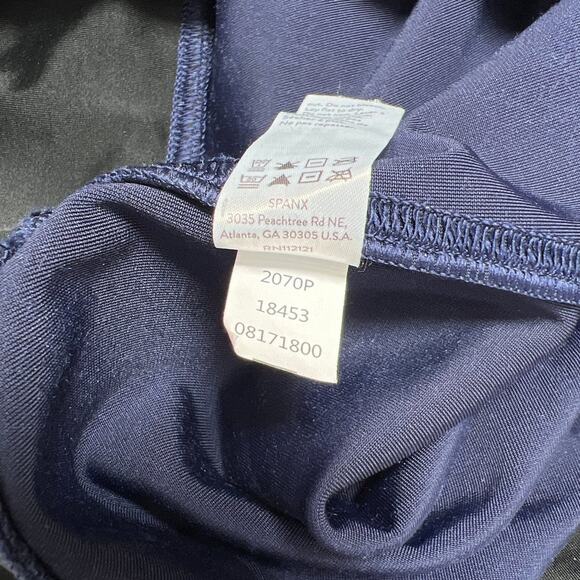 Spanx Velvet Leggings High-Rise Shaping SIZE XL Lapis Night Blue Yoga Pants - Picture 6 of 11